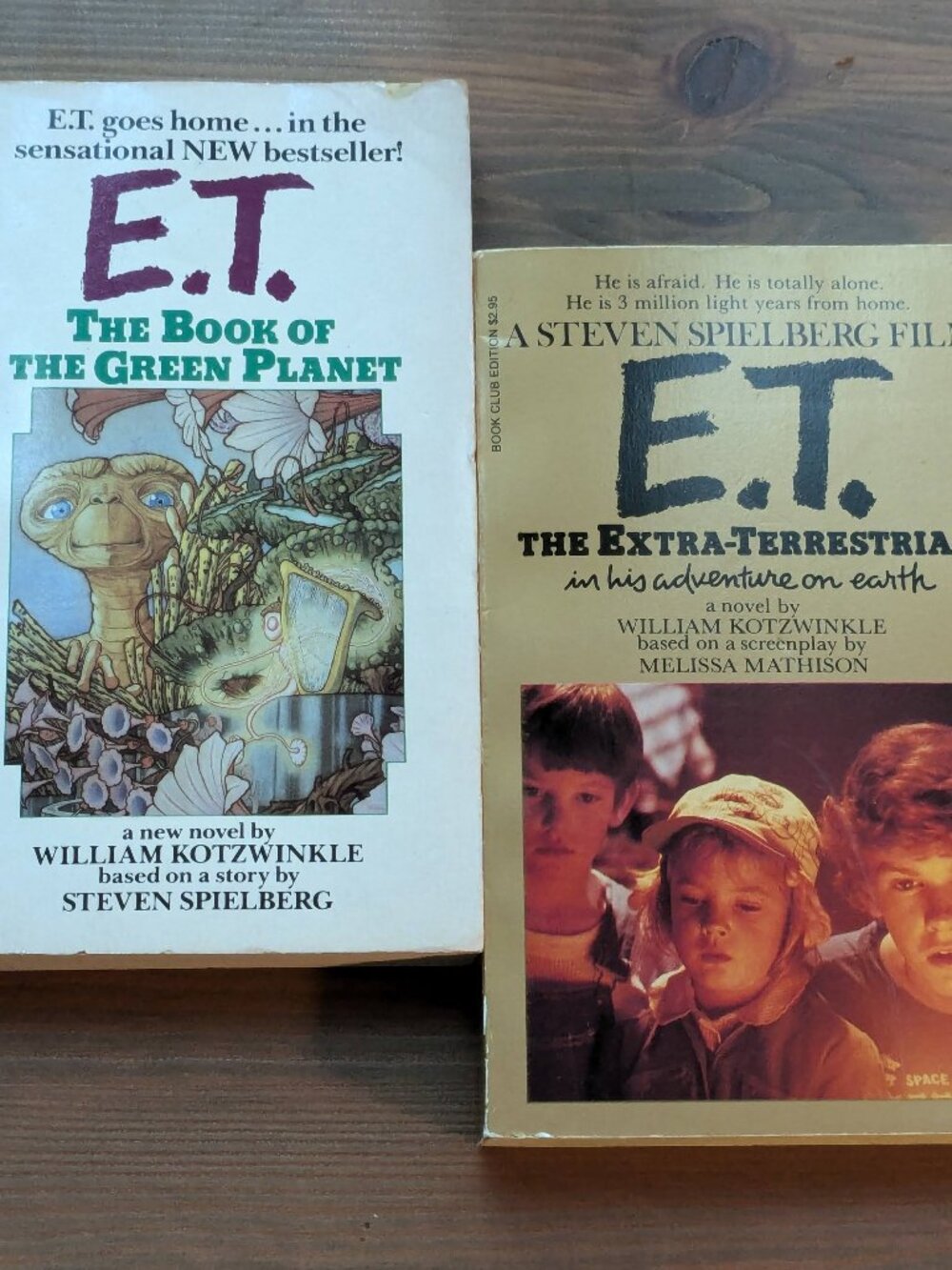 2pk ET Book of the Green Planet & Movie Novel William Kotzwinkle 1985 Paperback